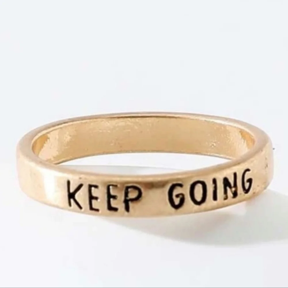 Keep Going Engraved Ring - Boutique Item